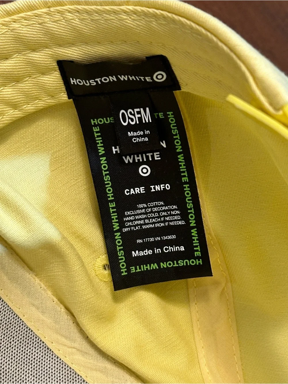 Houston White Target HT1 Yellow Snapback Baseball Cap OSFM NWT Unis
